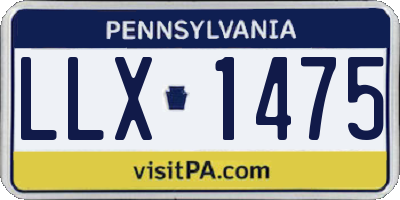 PA license plate LLX1475