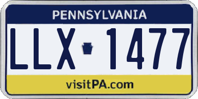 PA license plate LLX1477