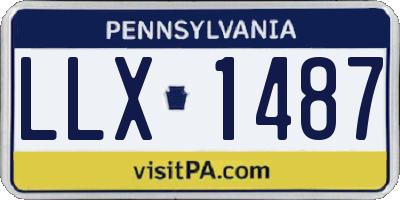 PA license plate LLX1487
