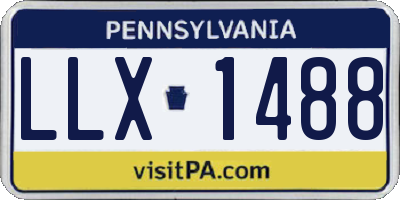 PA license plate LLX1488