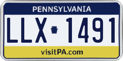 PA license plate LLX1491