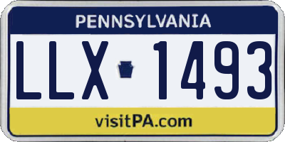 PA license plate LLX1493