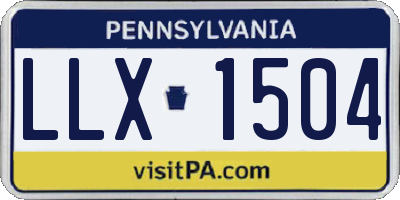 PA license plate LLX1504