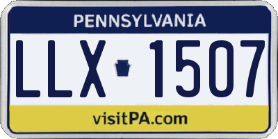 PA license plate LLX1507