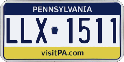 PA license plate LLX1511