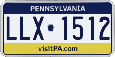 PA license plate LLX1512