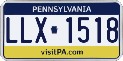 PA license plate LLX1518