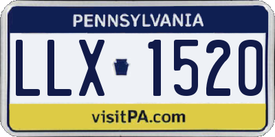 PA license plate LLX1520