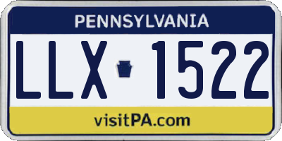 PA license plate LLX1522