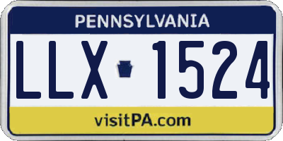 PA license plate LLX1524