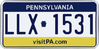 PA license plate LLX1531
