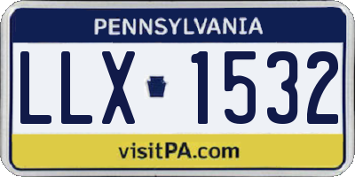 PA license plate LLX1532