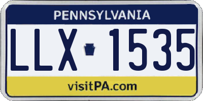 PA license plate LLX1535
