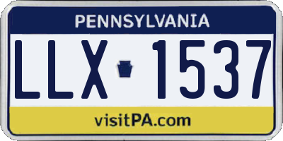 PA license plate LLX1537