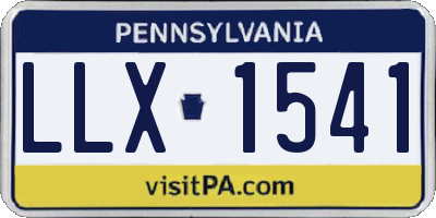 PA license plate LLX1541