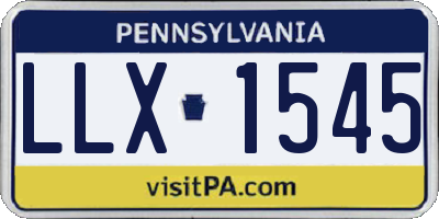 PA license plate LLX1545