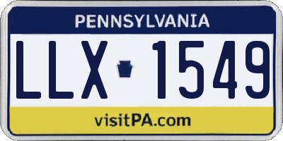PA license plate LLX1549