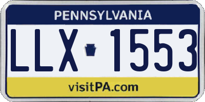 PA license plate LLX1553