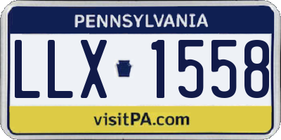PA license plate LLX1558