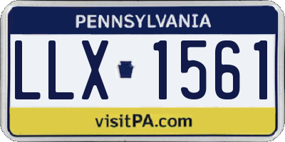 PA license plate LLX1561