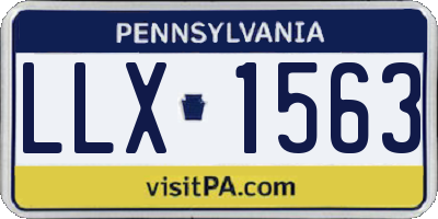 PA license plate LLX1563