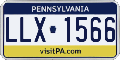 PA license plate LLX1566