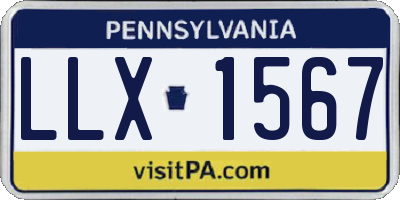 PA license plate LLX1567