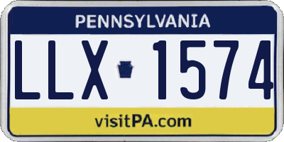 PA license plate LLX1574