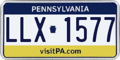 PA license plate LLX1577