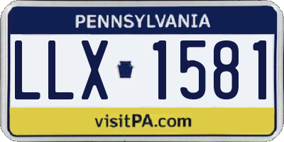 PA license plate LLX1581