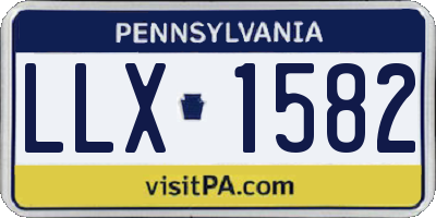 PA license plate LLX1582