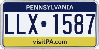 PA license plate LLX1587