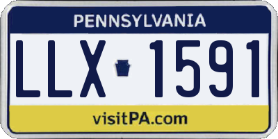 PA license plate LLX1591