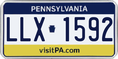 PA license plate LLX1592