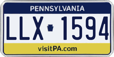 PA license plate LLX1594