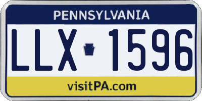 PA license plate LLX1596