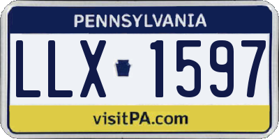 PA license plate LLX1597
