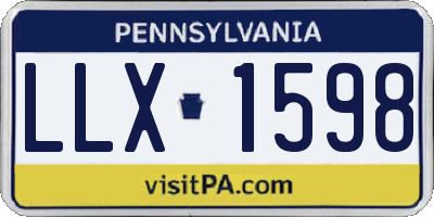 PA license plate LLX1598