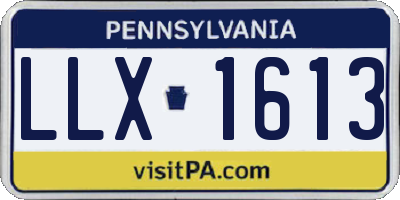 PA license plate LLX1613