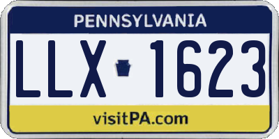PA license plate LLX1623