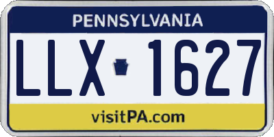 PA license plate LLX1627