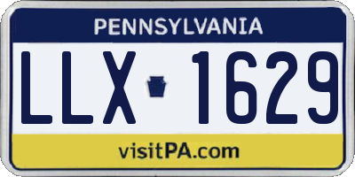 PA license plate LLX1629