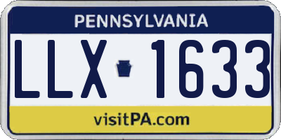 PA license plate LLX1633