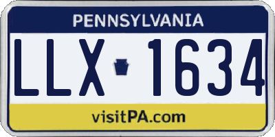 PA license plate LLX1634