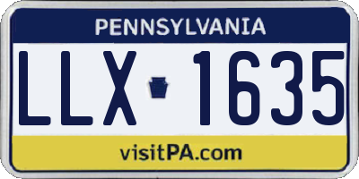 PA license plate LLX1635