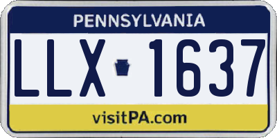 PA license plate LLX1637