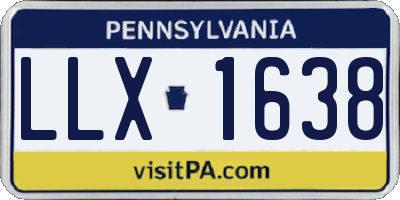 PA license plate LLX1638