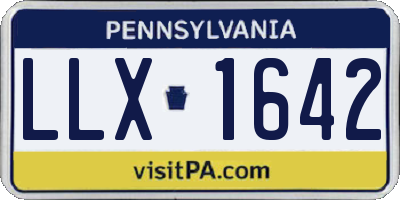 PA license plate LLX1642