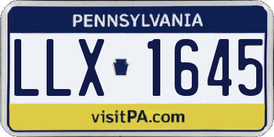PA license plate LLX1645