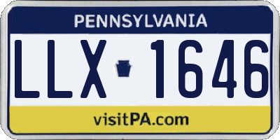 PA license plate LLX1646